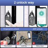 Bluetooth Fingerprint Smart Padlock with App Control, USB Rechargeable Biometric Lock for Gym Locker, Suitcase & Backpack