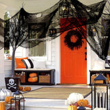 3-Pack Black Creepy Cloth Halloween Decoration Set – 16.4 Yards Spooky Fabric for Indoor & Outdoor Décor