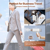 Dual Voltage Professional Handheld Garment Steamer 1200W Foldable Travel Wrinkle Remover with 360° Leak-Proof System