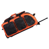 Travelers Club Xpedition 30” Upright Rolling Duffel Bag, 77L Multi-Pocket Adventure Travel Luggage (Bright Orange)