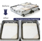SONNETTO Compression Packing Cubes Set of 6 – Expandable Suitcase Organizers with Mesh for Space Saving Travel Packing