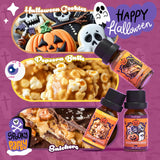 Halloween Essential Oil Set – 6 Frightfully Fun Scents (Caramel Apples, Pumpkin Pie, Candy Corn, Halloween Cookies, Popcorn Balls & Snickers Bars) – Festive Aromatherapy Oils for Candles, Diffusers & DIY Crafts