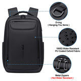 FENRUIEN Business Laptop Backpack – Water-Resistant Tech Backpack with USB-A & USB-C Charging Ports, TSA-Friendly Design (Fits 15.6”) – Black