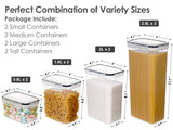 Airtight Food Storage Containers Set – 8 Piece Stackable Pantry Canisters with Lids & Labels