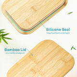 Eco-Friendly Glass Food Storage Containers with Bamboo Lids – BPA-Free Borosilicate Kitchen Storage Set