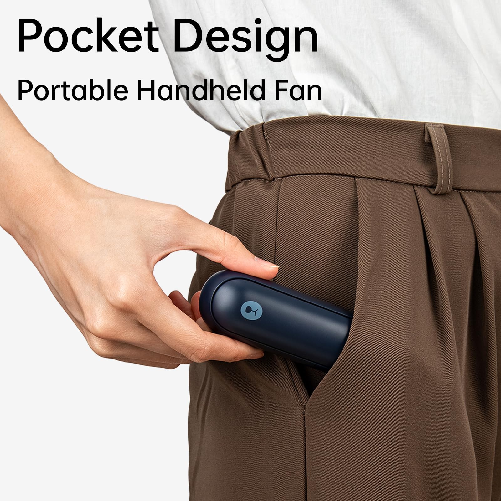 Portable Handheld Mini Fan with Power Bank & Flashlight – Foldable Pocket Fan for Travel, Outdoor & Summer Cooling