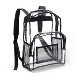 Amazon Basics Clear School Backpack with Water-Resistant PVC Material and Reinforced Shoulder Straps