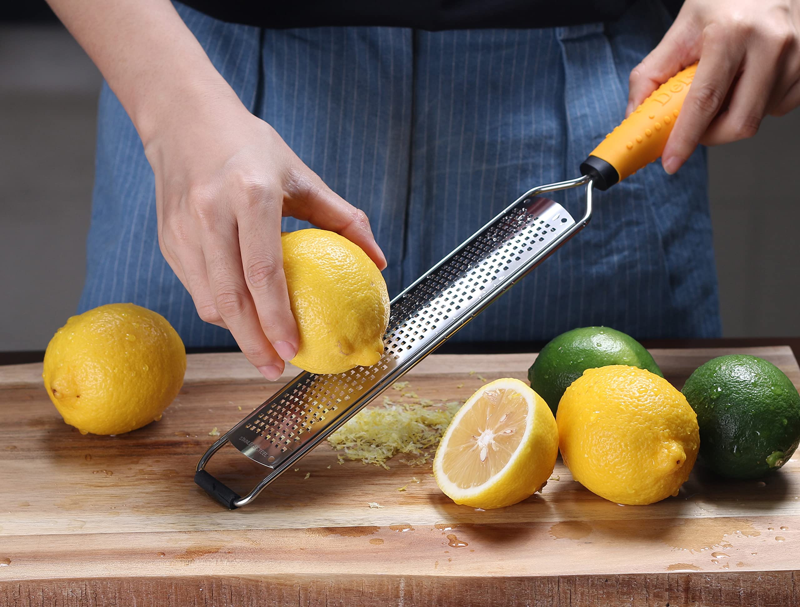 Heavy-Duty Stainless Steel Zester & Cheese Grater – Multi-Use Kitchen Handheld Shredder