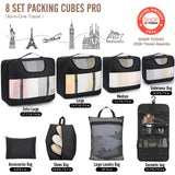 Travel Packing Cubes Set with Hanging Toiletry Bag – Lightweight Luggage Organizer Bags with Breathable Mesh & Laundry Bag
