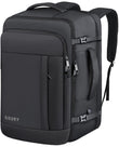 GIEURY 50L Expandable Carry On Travel Backpack with TSA 180° Opening and Shoe Compartment – Black