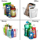 Clear Stackable Storage Bins with Handles – Pantry & Refrigerator Organizer (Transparent)