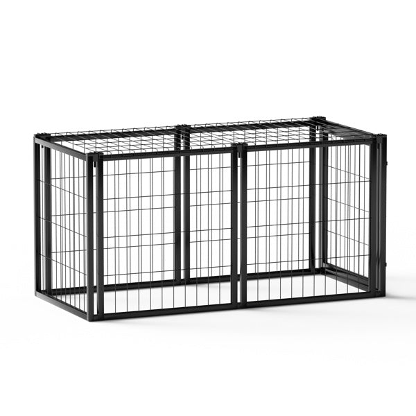 47.2″ Heavy-Duty Dog Cage – Indoor Metal Kennel with Top Cover for Small & Medium Dogs