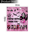 Halloween Pink Ghost Throw Blanket – 60"x60" Soft Flannel Horror Blanket for Couch, Bed & Travel