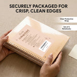 Elegant 5-Pack College Ruled Spiral Notebooks with Gold Accents and Binder-Ready Pages