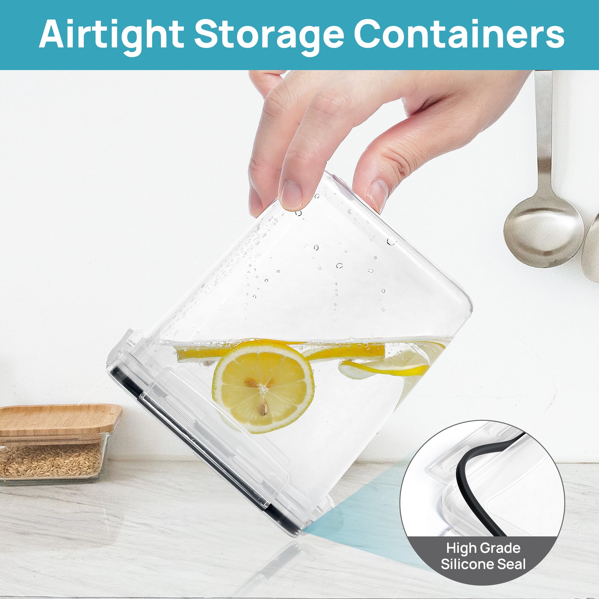 Vtopmart Airtight Food Storage Containers Set – 24 Piece Stackable Pantry Canisters with Lids & Labels