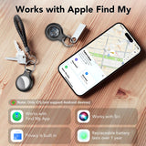 Tukio Bluetooth Tracker Tag 4 Pack, Apple Find My Compatible Item Locator, IP67 Waterproof Smart Key Finder with Loud Alert and Replaceable Battery