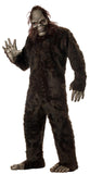 Adult Gorilla Costume – Deluxe Brown Faux Fur Jumpsuit & Mask