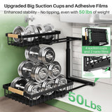 Heavy-Duty 2-Tier Under Sink Organizer with Adjustable Height – Sliding Cabinet Storage Rack (Black)