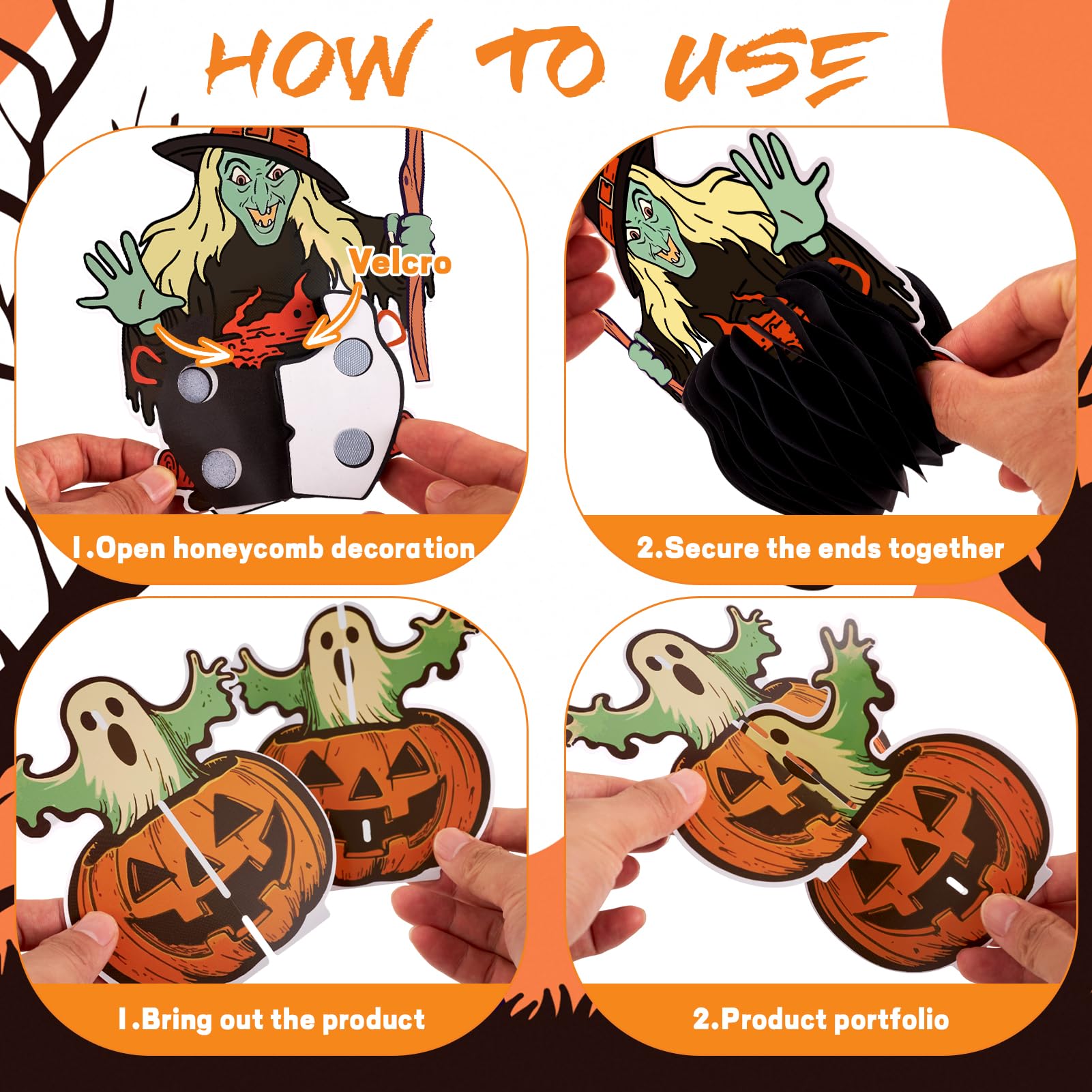 Halloween Table Centerpieces – Reusable Party Decorations for Kids & Adults with Fun Spooky Designs