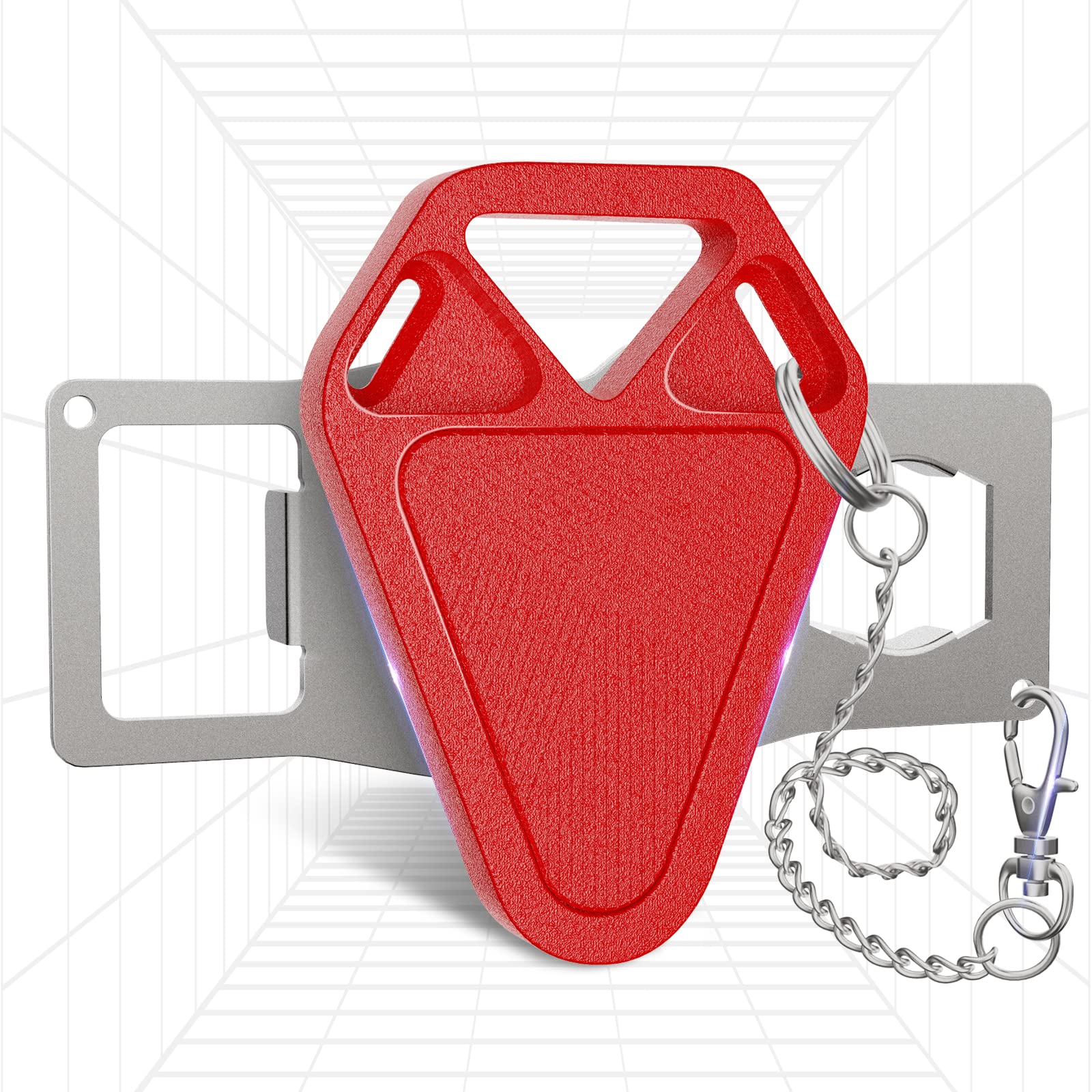 Red Portable Door Lock for Travel – Inside Security Lock for Hotels, Bedrooms & Apartments