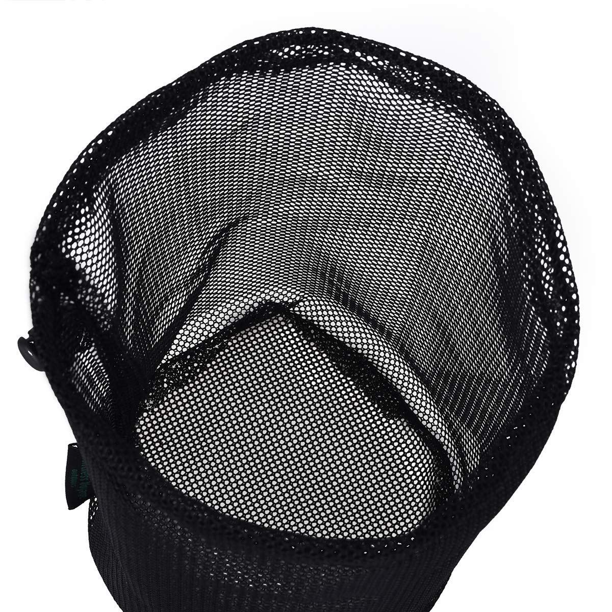 Usharedo 5-Pack Nylon Mesh Drawstring Bags – Lightweight Sports & Outdoor Storage Pouches (Black, L)