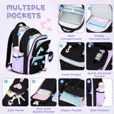 Moonbaby Girls School Backpack 15.6 Inch – Lightweight Waterproof Bookbag for Ages 8–12