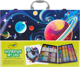 140-Piece Space-Themed Kids Art Case and Coloring Set