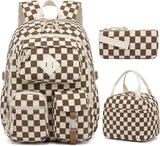 Pink Leopard Corduroy 3-Piece School Backpack Set