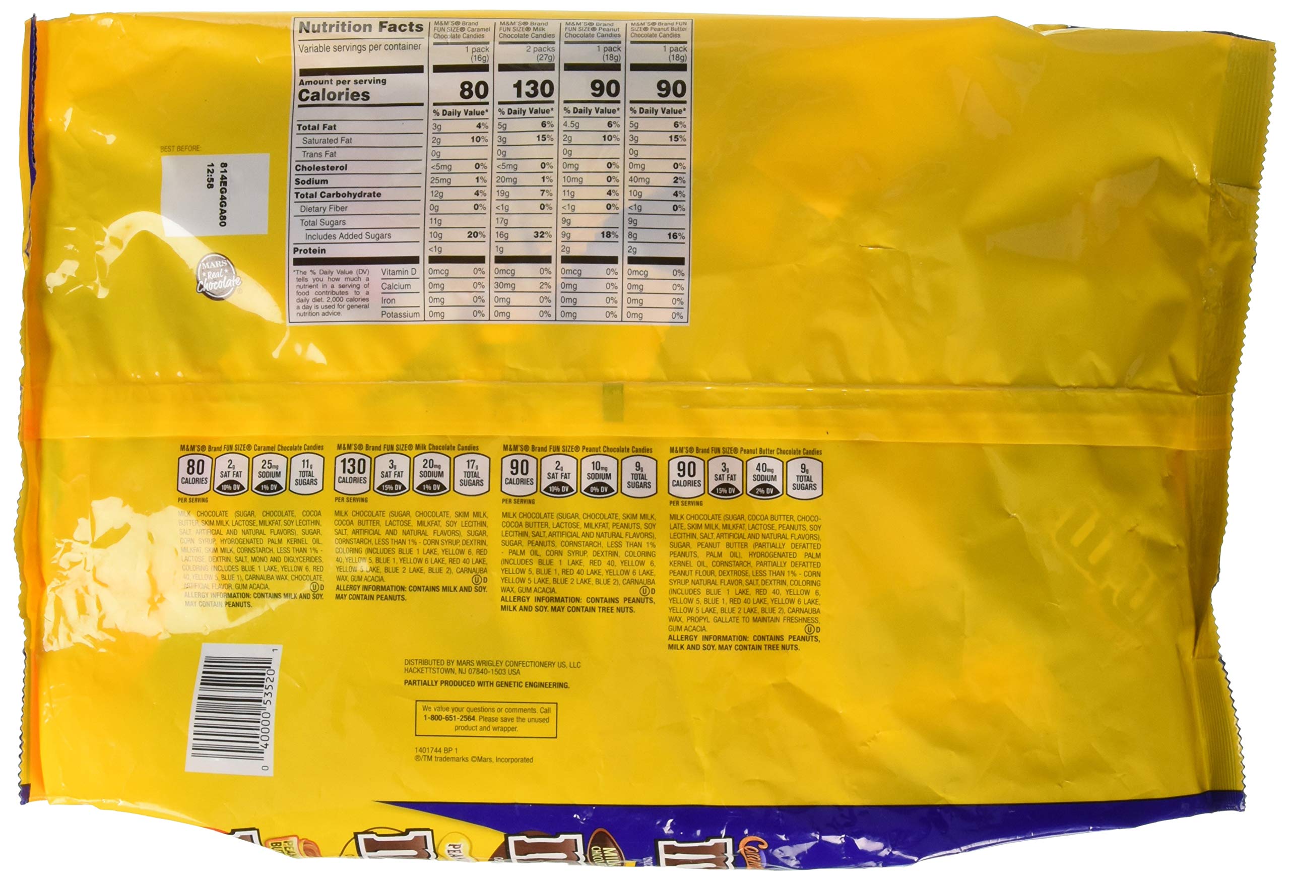 M&M’s Club Variety Mix – 115PCS Fun Size Chocolate Candy Bag with Milk, Peanut, Caramel & Peanut Butter Flavors 🍫🎉
