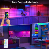 Smart RGB Under Cabinet LED Lights with App Control, 40-Key Remote & Music Sync – 16 Million Colors