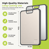Double-Sided Pure Titanium Cutting Board with Juice Groove & Garlic Grinder – 16×11 in