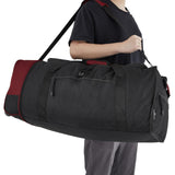 Travelers Club 32” Expandable Rolling Travel Duffel Bag, Heavy-Duty Wheeled Luggage with Shoulder Strap (Red)