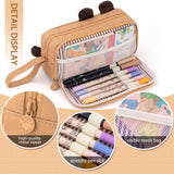 Brown Capybara 3-Compartment Pencil Case