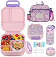 Pink 42 oz Bento Travel Set with Thermos and Bottle