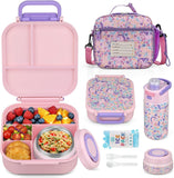 Pink 42 oz Bento Travel Set with Thermos and Bottle