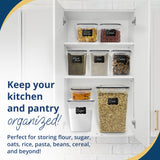 11-Piece XL Airtight Food Storage Containers Set – BPA-Free Leak-Proof Stackable Pantry Organizer with Labels