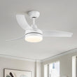 42-Inch Indoor White Ceiling Fan with Integrated LED Light