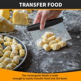 Stainless Steel Bench Scraper with Measurement Marks – Ergonomic Dough & Pastry Cutter