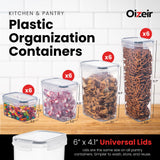 Airtight Food Storage Containers – 24 Pack Clear Pantry Canisters with Locking Lids & Labels