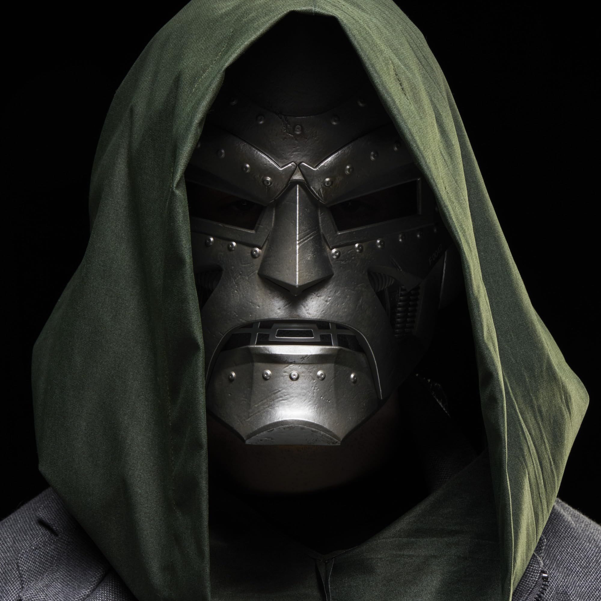 Marvel Legends Doctor Doom Premium Helmet – 1:1 Scale Collectible with Removable Hood & Display Stand