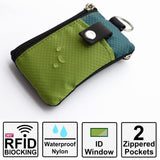 RFID Blocking Small Wallet with Lanyard, Compact Card Holder Wallet for Travel, Coins and Cash