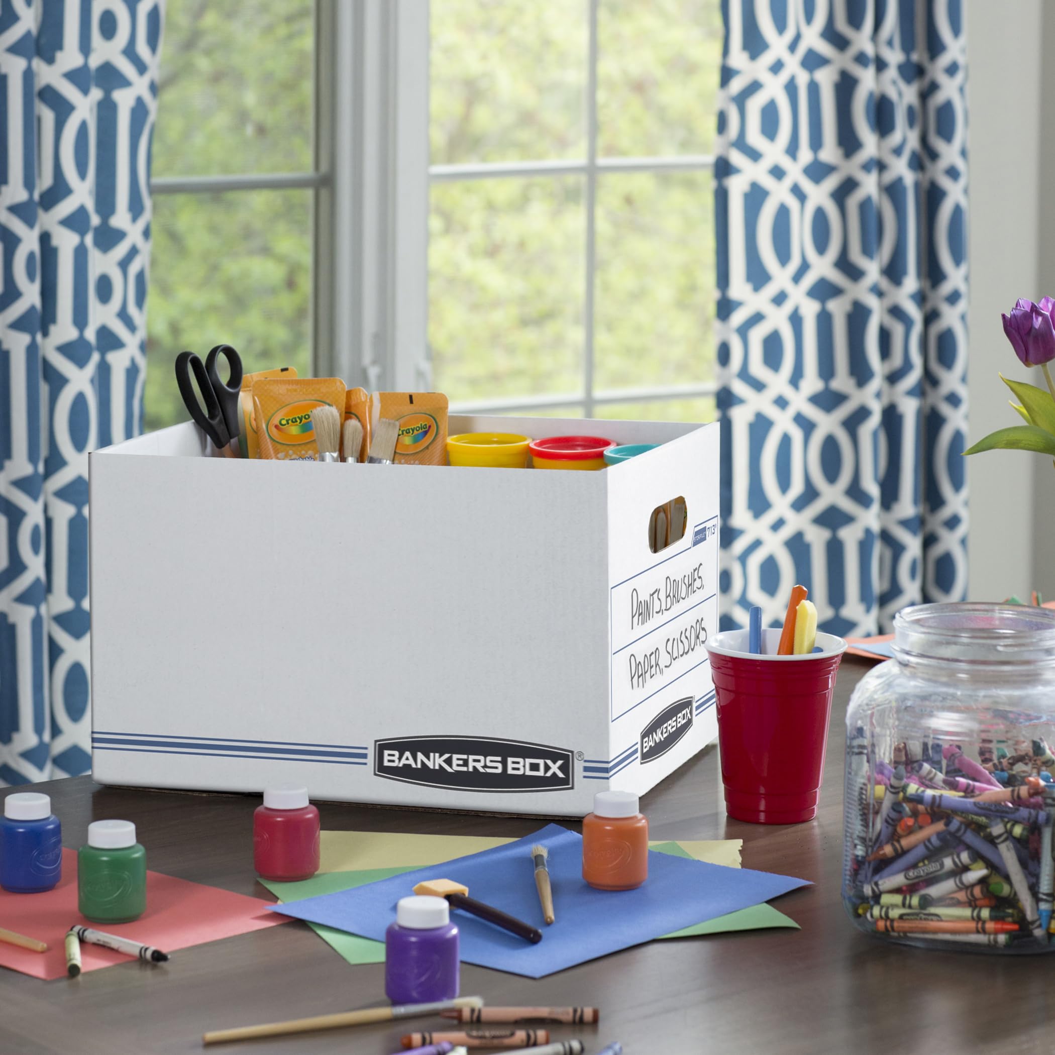 Standard Duty File Storage Boxes with Lids (12-Pack) – Letter & Legal Document Organizer for Home & Office