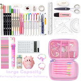 Pink 3D EVA Pencil Case Set with 60-Pen Capacity