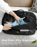 Tolaccea Expandable Carry-On Travel Backpack 40L–50L with TSA-Approved Design and Laptop Compartment