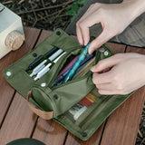 Green Roll-Up Large Capacity Pencil Case