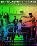 RGB LED Under Cabinet Light Bars with Music Sync & Bluetooth App Control – 200 Lumens Ambient Set