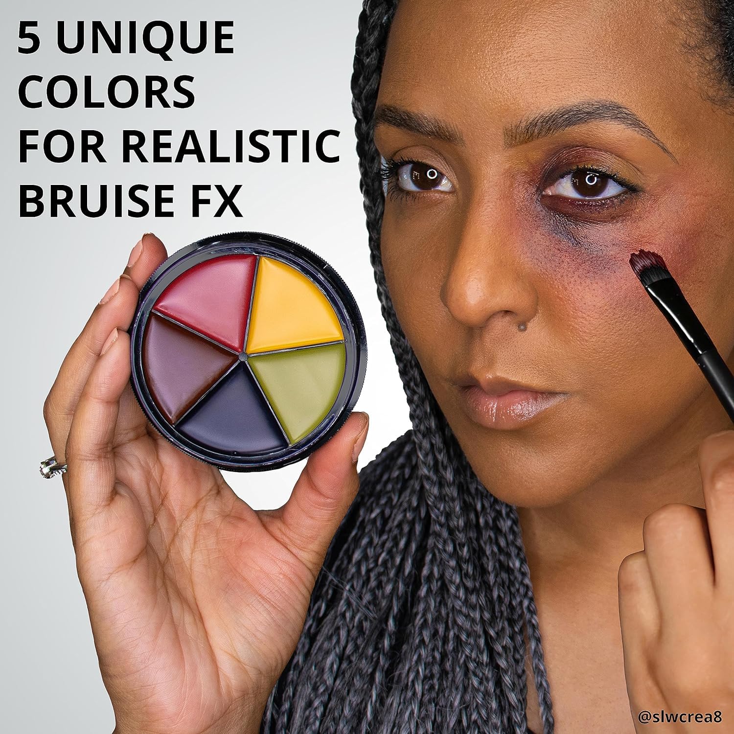 Mehron Professional 5-Color Bruise Wheel – SFX Makeup Palette for Realistic Wounds, Bruises & Halloween Effects