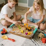 Clear Stackable Storage Box with Lid – Flat Organizer for Documents, Crafts, Office and Classroom Use