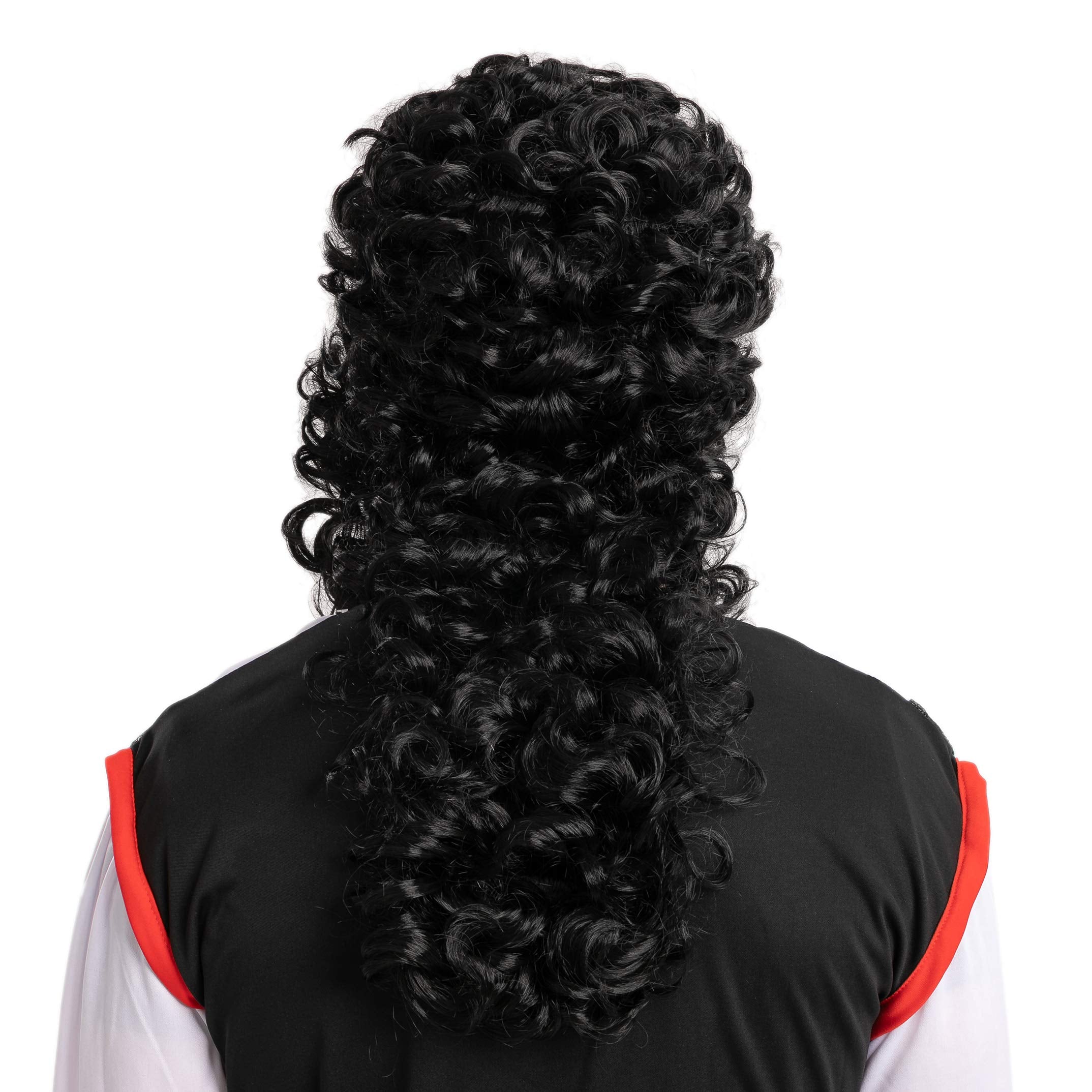 Black Pirate Wig & Mustache Set – Halloween Costume Accessory for Adults