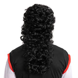 Black Pirate Wig & Mustache Set – Halloween Costume Accessory for Adults